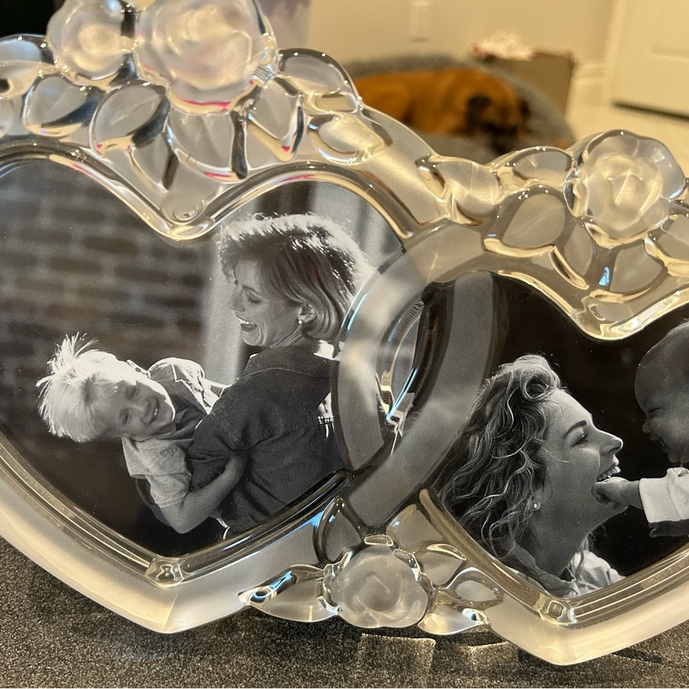 Vintage double heart ❤️ Mikasa picture frame